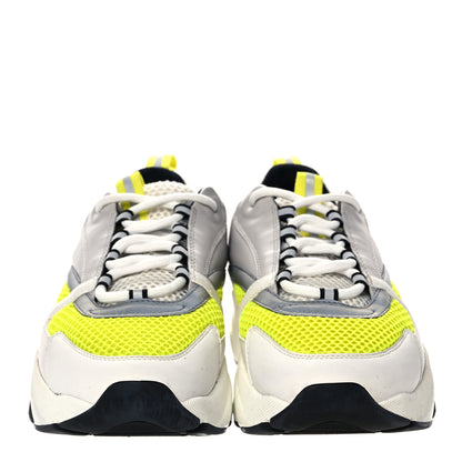 Christian Dior Technical Mesh Calfskin Mens B22 Sneakers 43 White Yellow 2 of 7