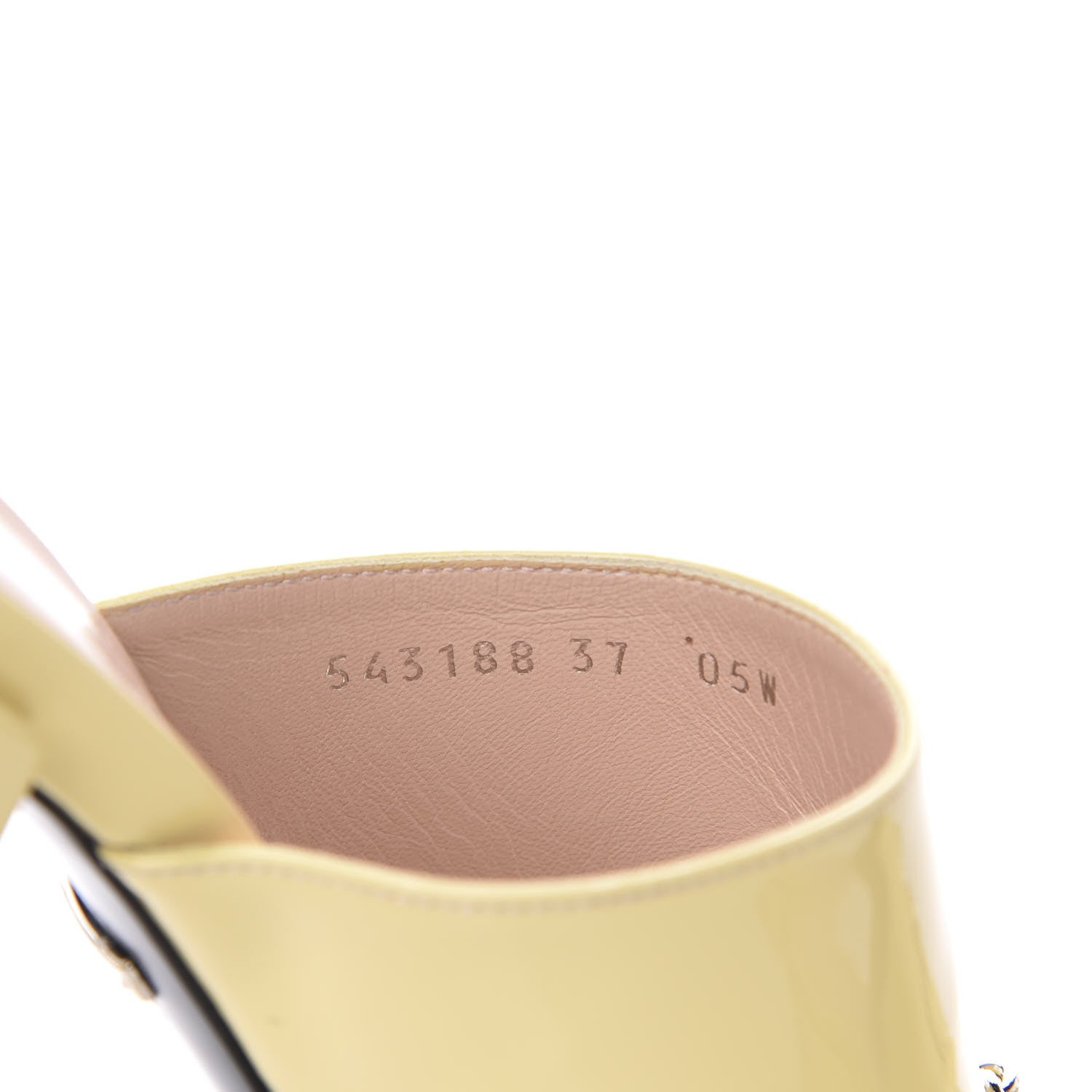 Gucci Patent Lexi Horsebit Mid-Heel Slide Sandals 37 Burro 8 of 9