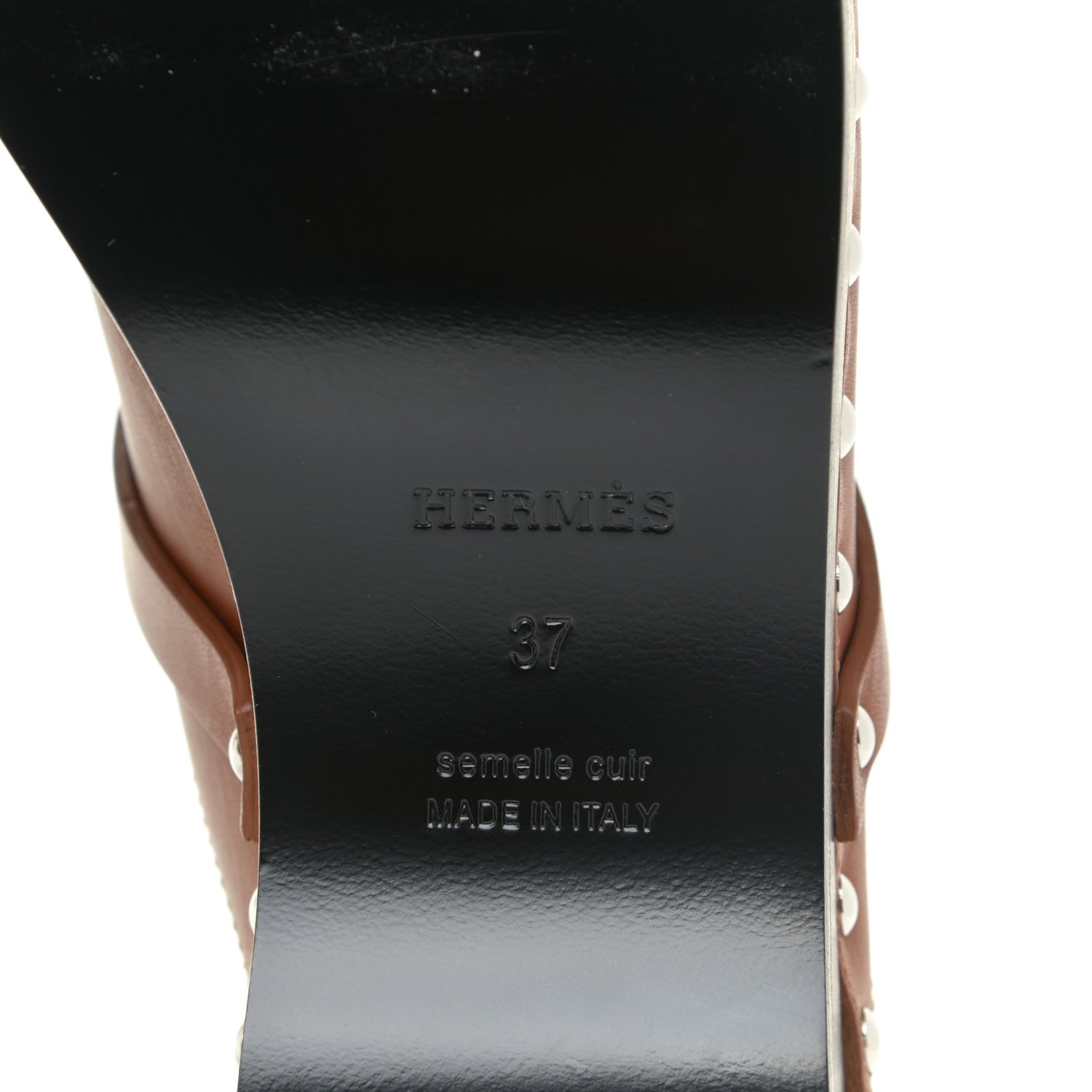 Hermes Heritage Calfskin Carlotta Mules 37 Naturel 8 of 11