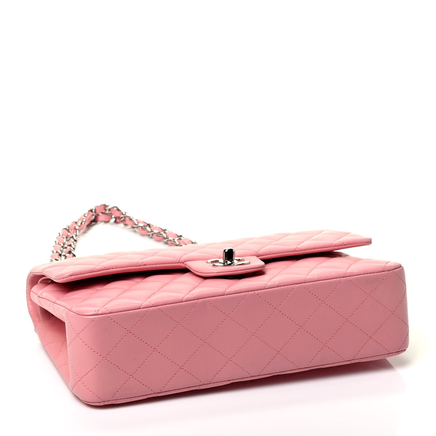 Chanel Lambskin Quilted Medium Double Flap Pink 3 of 4
