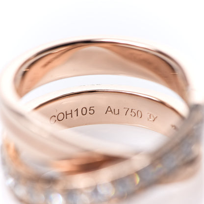 Cartier 18K Pink Gold Diamond Paris Nouvelle Vague Ring 48 4.5 4 of 5