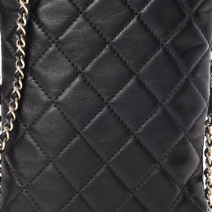 Chanel Lambskin Quilted Chain Around Phone Holder Black 8 of 11