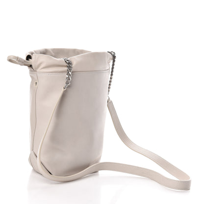 Saint Laurent Lambskin Small Teddy Bucket Bag White 4 of 11
