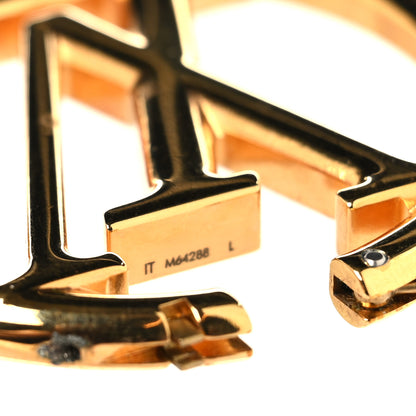 Louis Vuitton Metal Louise Hoop Earrings Gold 4 of 5