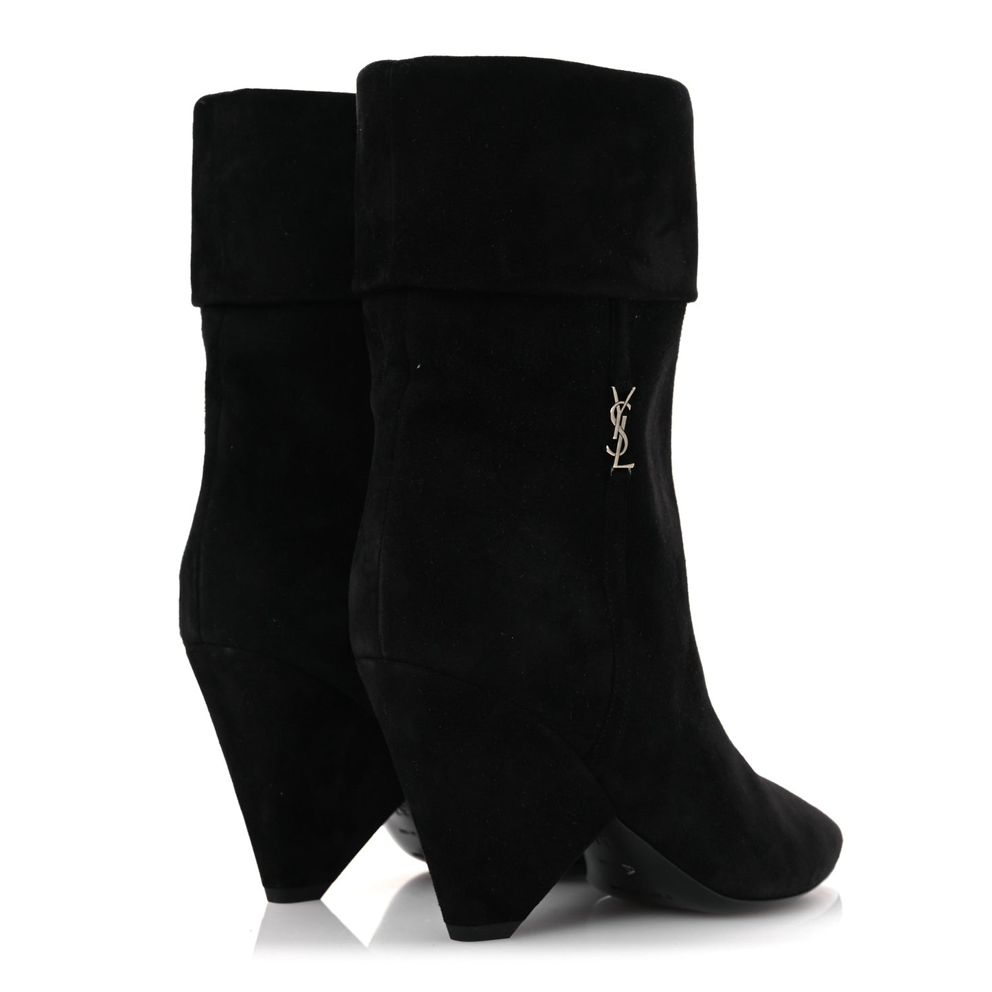 Kid Scamosciato Niki 85 Wedge Booties 37.5 Black