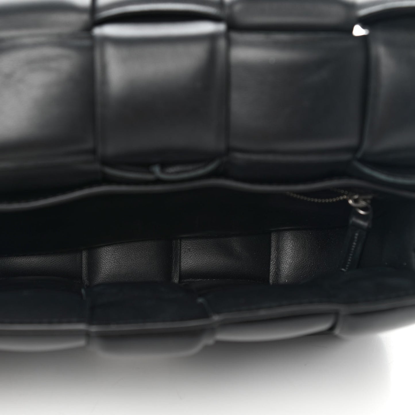 Nappa Maxi Intreccio Padded Cassette Crossbody Bag Black