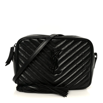 Saint Laurent Calfskin Matelasse Monogram Monochrome Lou Camera Bag Black 1 of 10