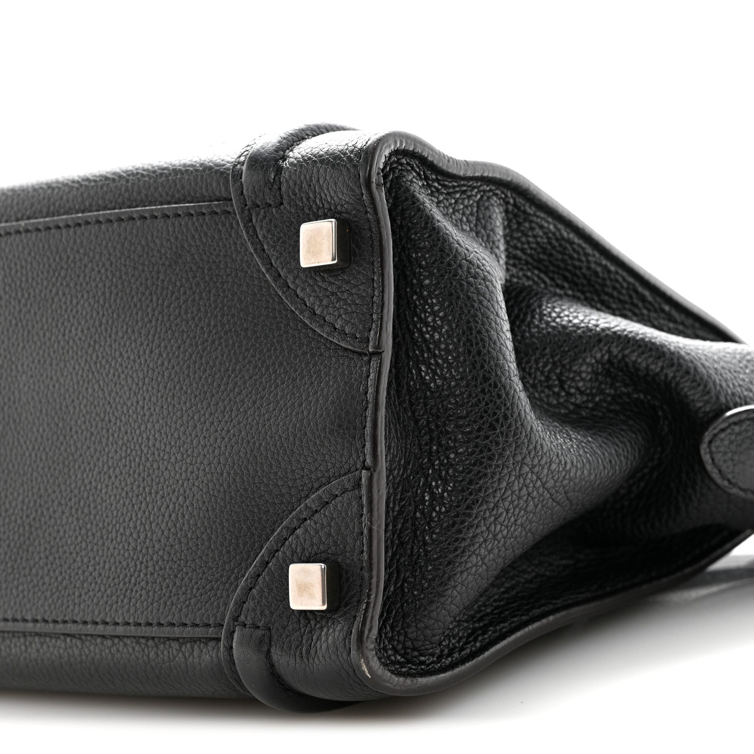 Celine Drummed Calfskin Micro Luggage Black Black 9 of 11