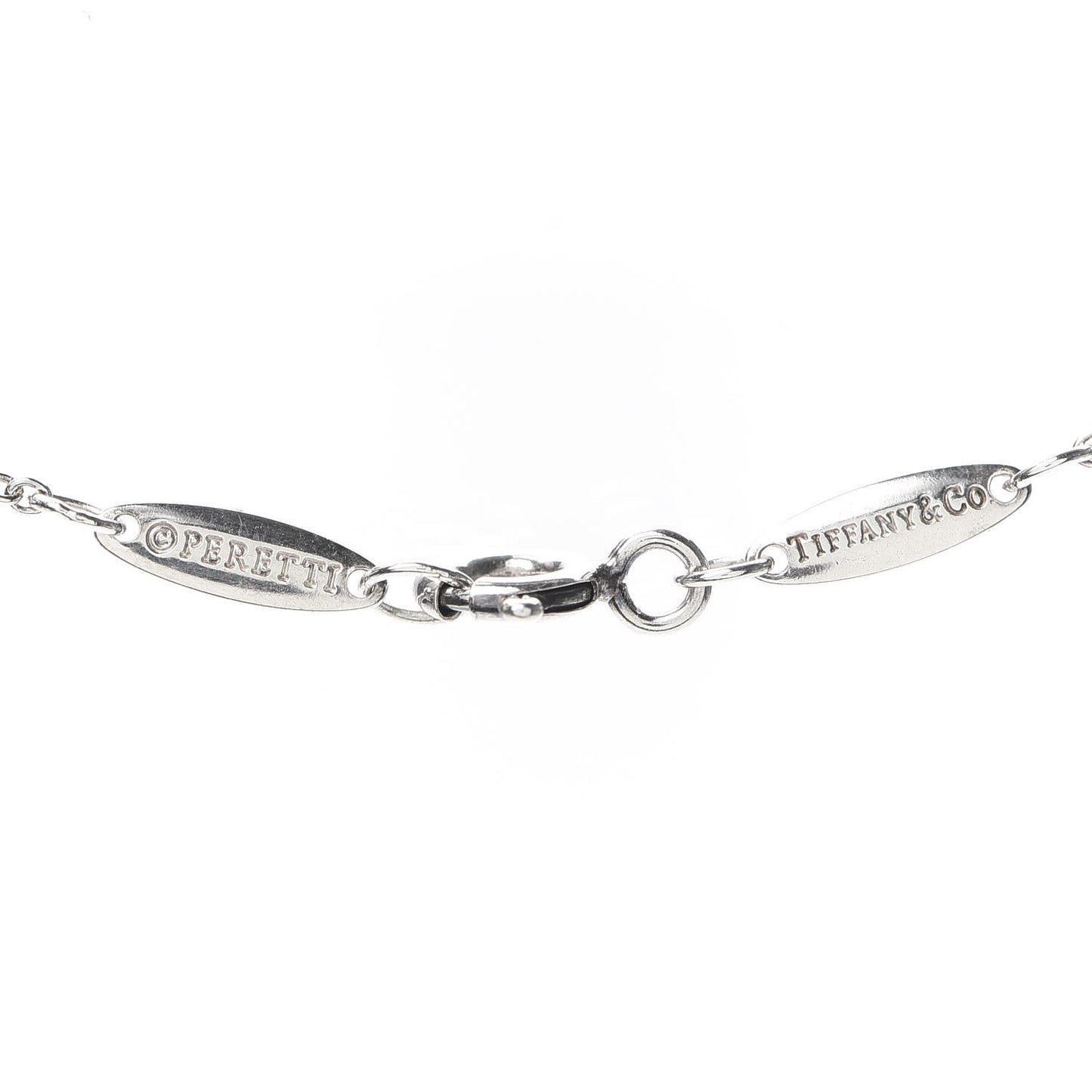 Sterling Silver Diamond .15ctw Elsa Peretti Diamonds by the Yard Drop Pendant Necklace