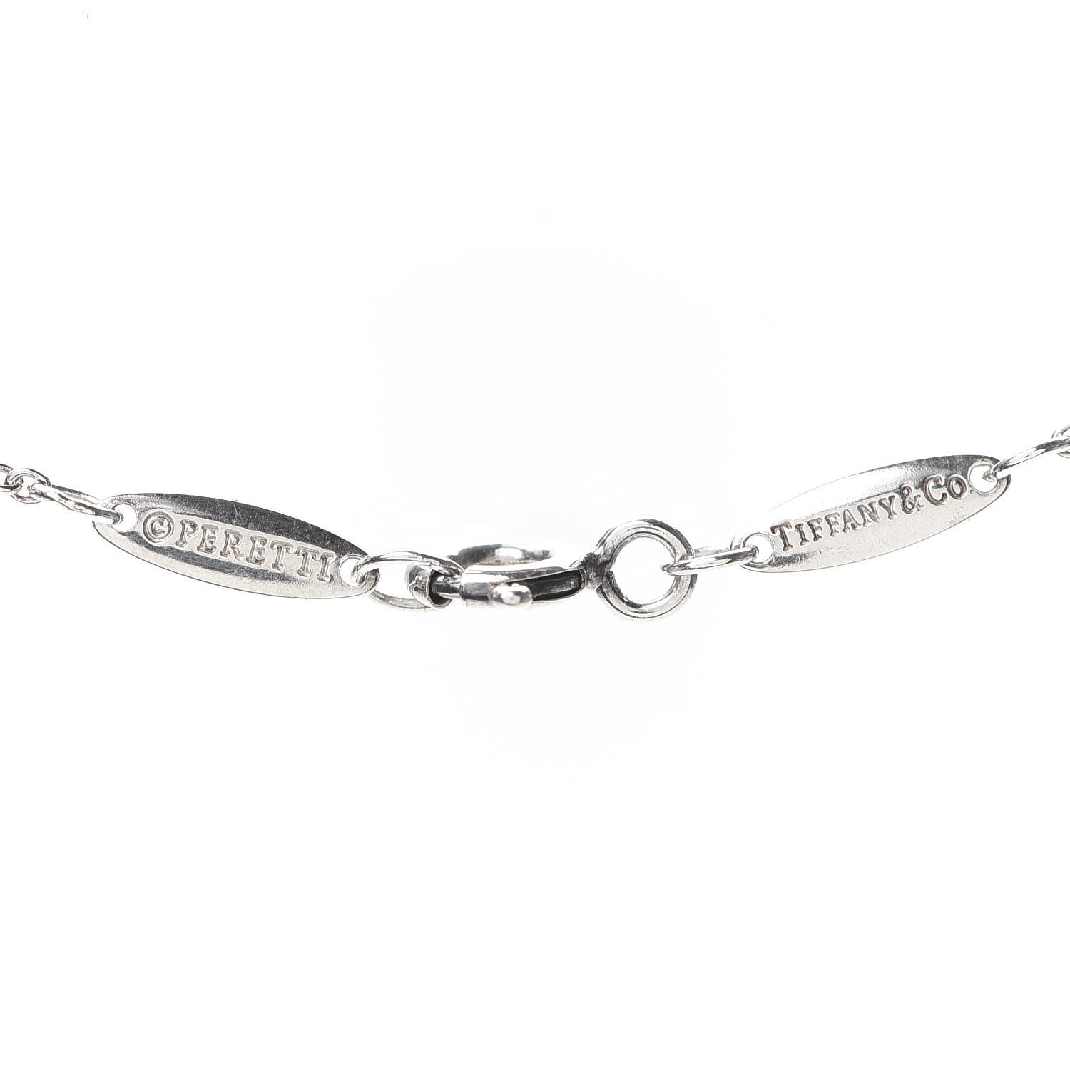 Tiffany Sterling Silver Diamond .15ctw Elsa Peretti Diamonds by the Yard Drop Pendant Necklace 5 of 6