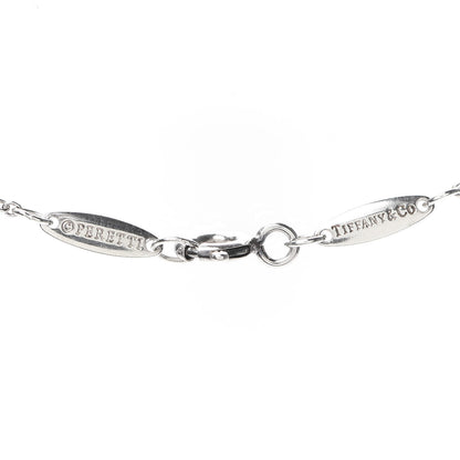Tiffany Sterling Silver Diamond .15ctw Elsa Peretti Diamonds by the Yard Drop Pendant Necklace 5 of 6