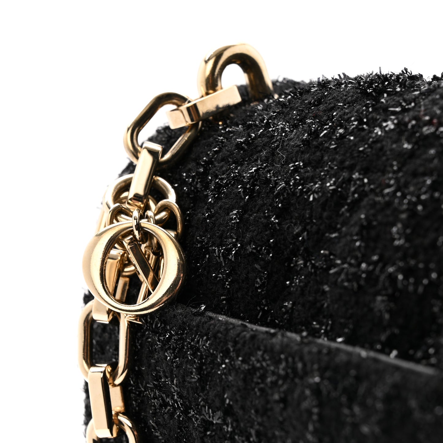 Tweed Medium Miss Dior Flap Black