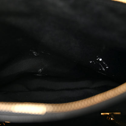 Saint Laurent Grain De Poudre Matelasse Chevron Monogram Shopping Bag Black 10 of 10