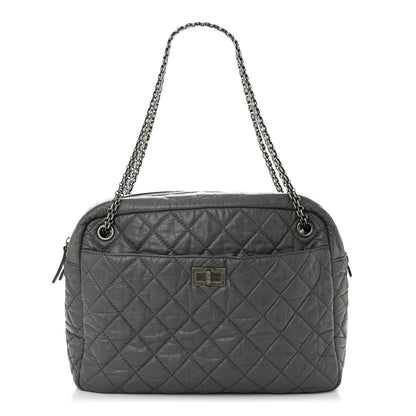 Chanel Aged Calfskin Quilted Large Reissue Camera Case Grey 1 of 11