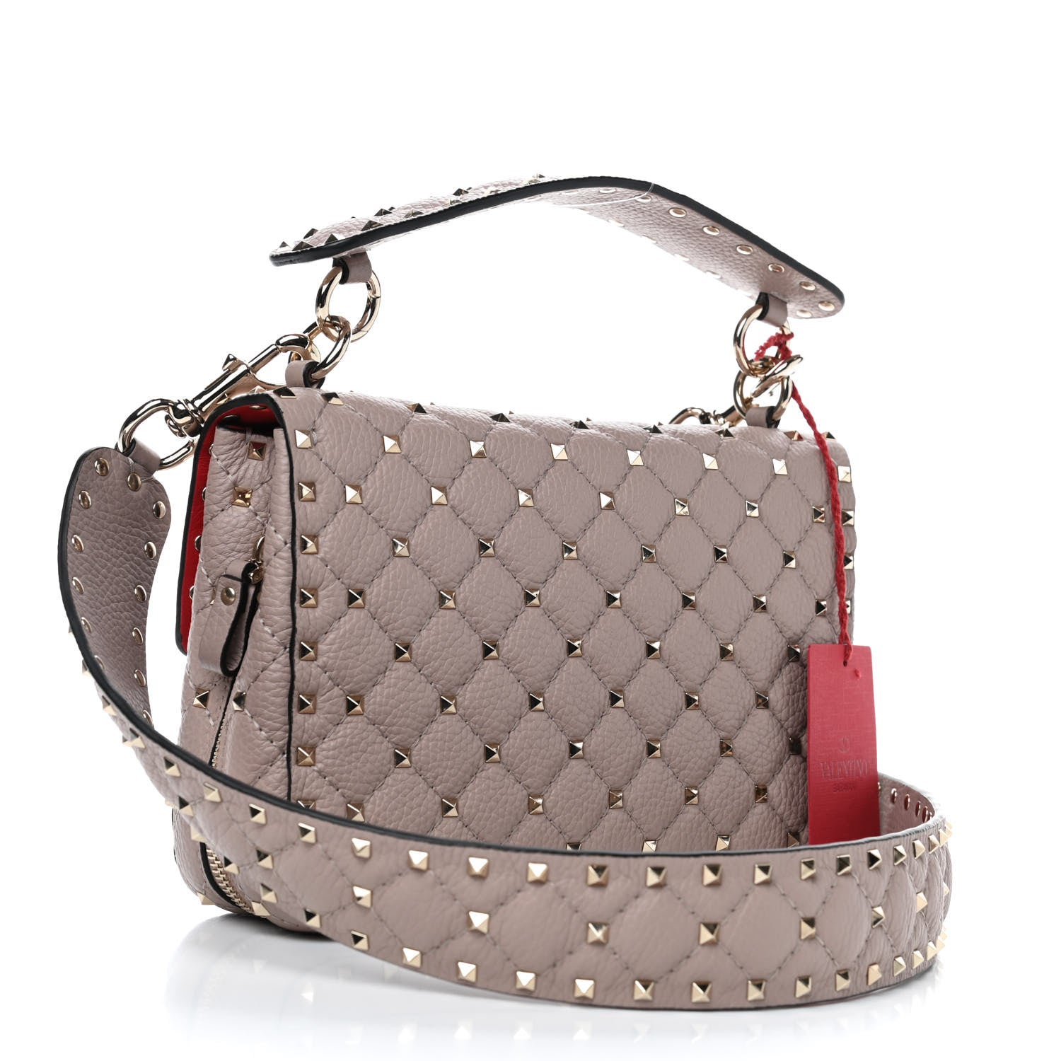 Valentino Garavani Grained Calfskin Medium Rockstud Spike Up Shoulder Bag Poudre 2 of 4