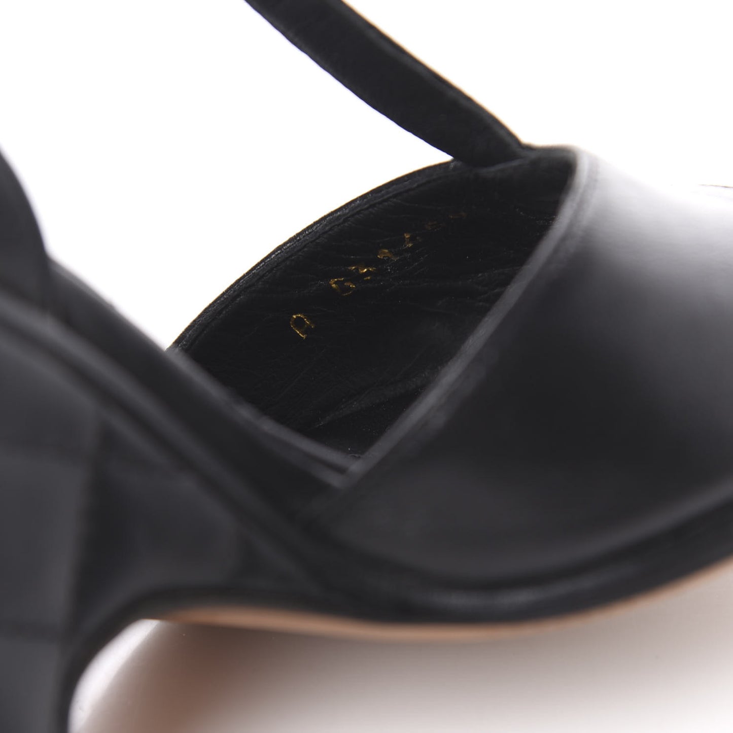 Lambskin Quilted Chain CC Wedge Sandals 36.5 Black