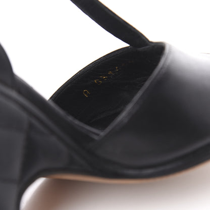 Chanel Lambskin Quilted Chain CC Wedge Sandals 36.5 Black 8 of 12