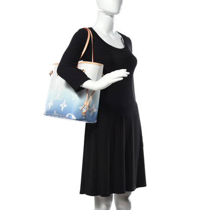 Louis Vuitton Monogram Giant By The Pool Neverfull MM Blue 2 of 9