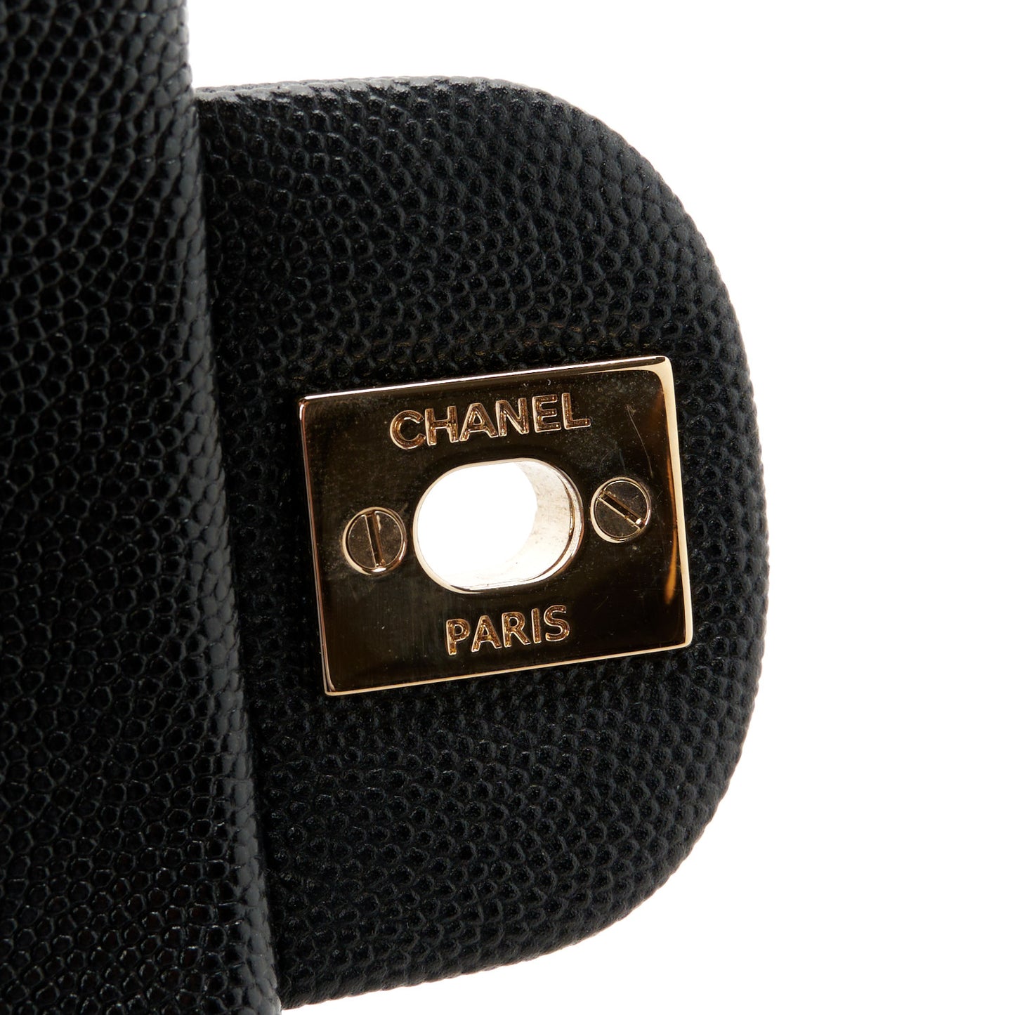 Caviar Quilted Mini Rectangular Flap Black