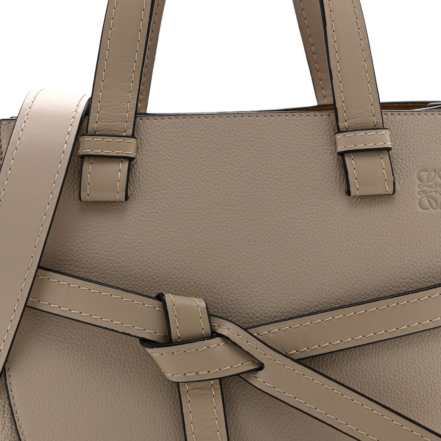 Loewe Calfskin Mini Gate Tote Light Oat 7 of 9