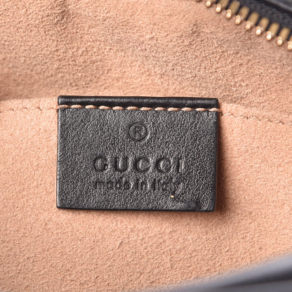 Gucci Calfskin Matelasse Small GG Marmont Chain Shoulder Bag Black 6 of 8