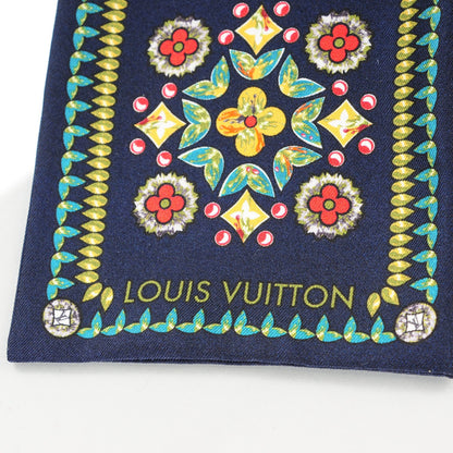 Louis Vuitton Silk Monogram Giant Lvrtual Flowers Bandeau Marine 3 of 6