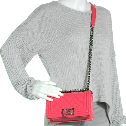 Chanel Patent Small Boy Flap Pink 2 of 8