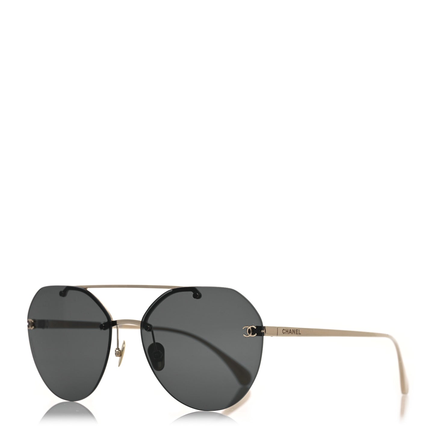 Titanium CC Pilot Aviator Sunglasses 4272-T Black Gold
