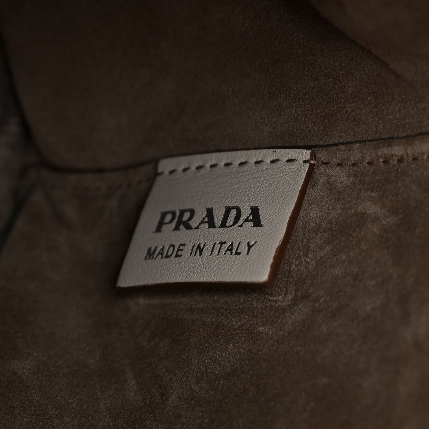 Prada City Calf Grommet Large Double Zip Tote Talco 7 of 15