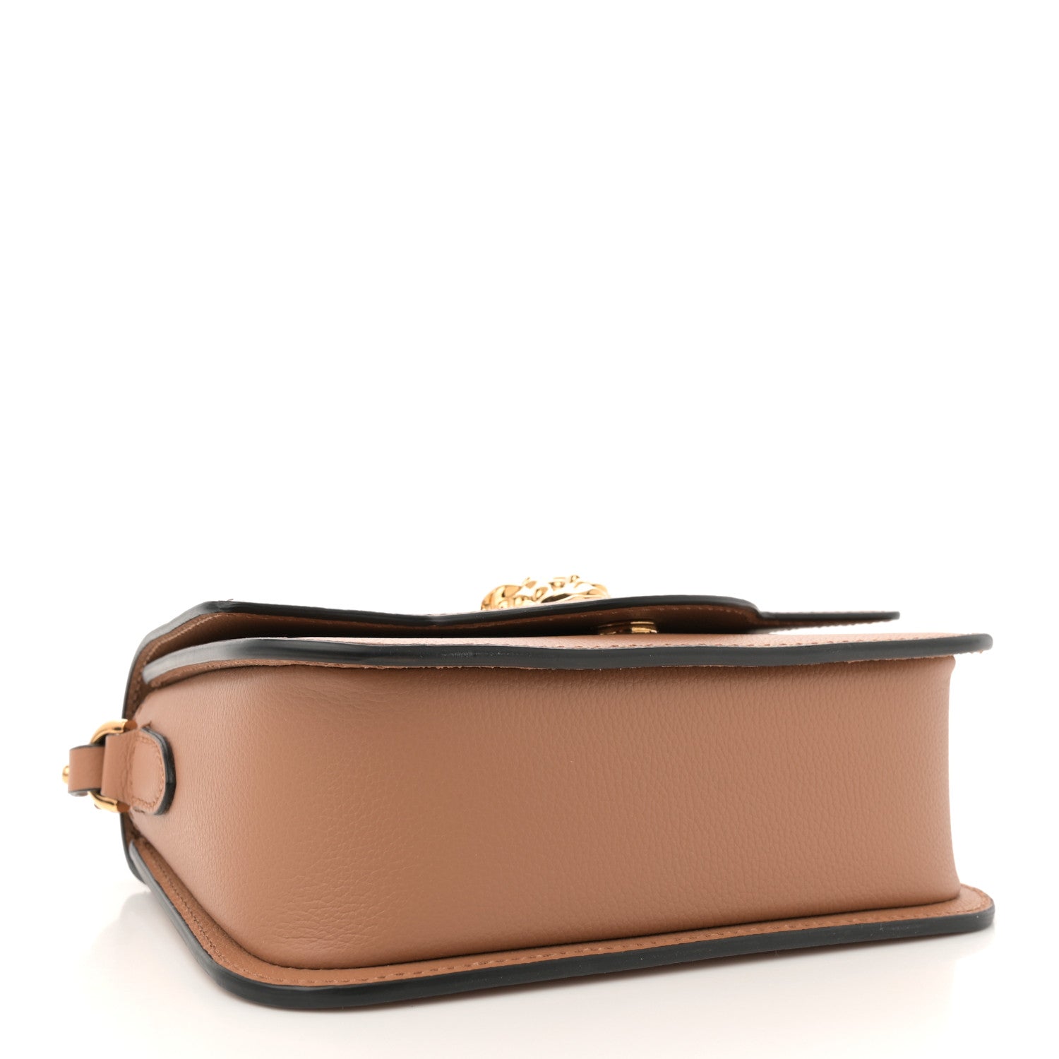 Versace Grained Calfskin La Medusa Flap Shoulder Bag Brown 4 of 9