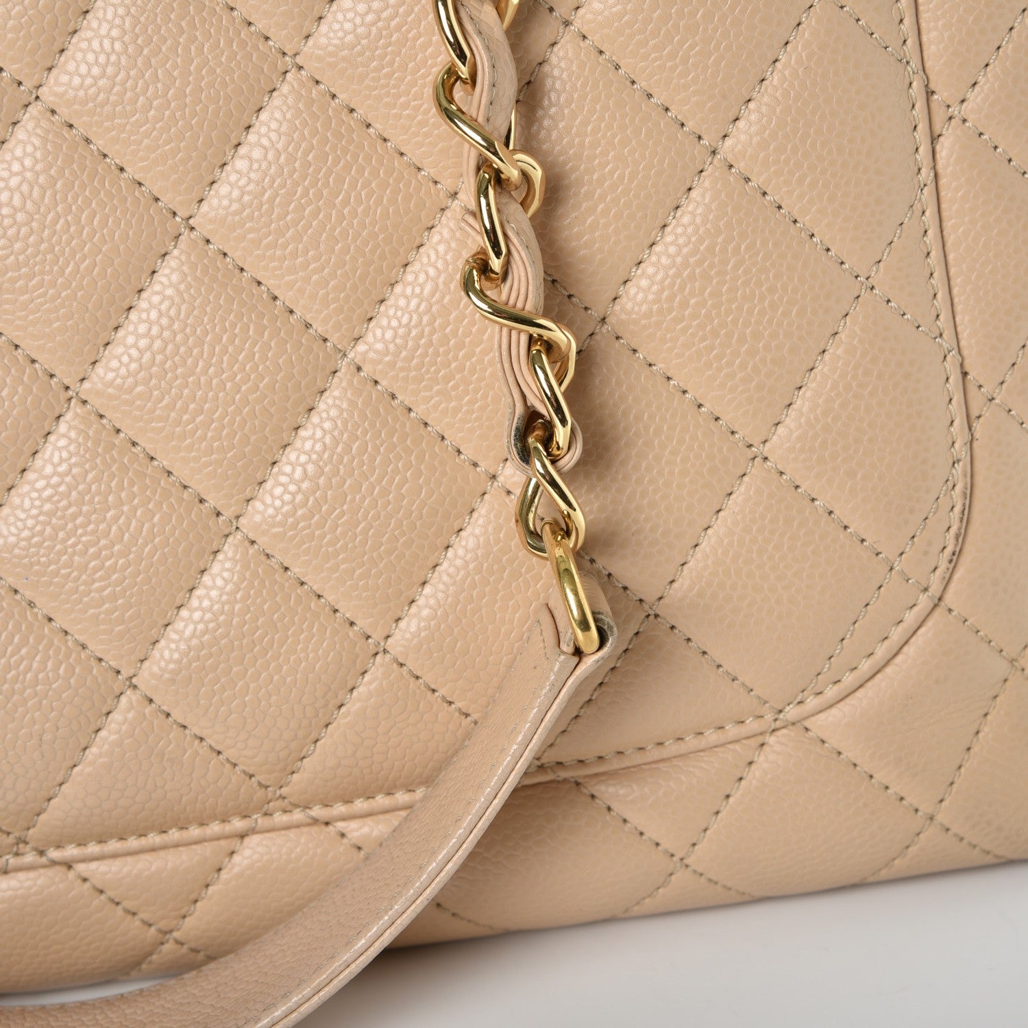 Chanel Caviar Quilted Grand Shopping Tote GST Beige Clair 11 of 16
