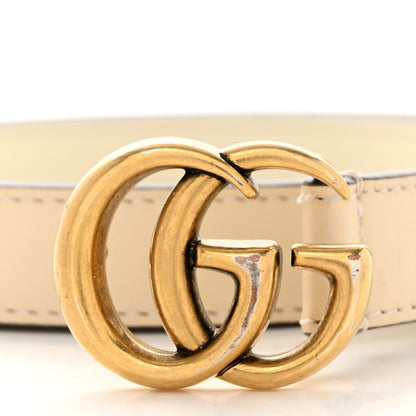 Gucci Calfskin Double G 20mm Belt 85 34 Mystic White 3 of 6
