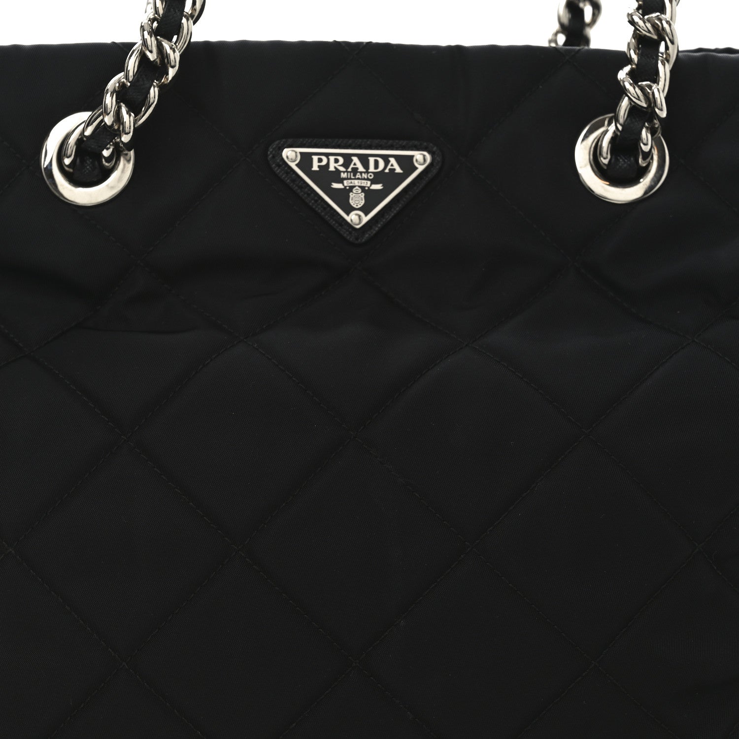 Prada Nylon Tessuto Impuntu Quilted Tote Black 7 of 9
