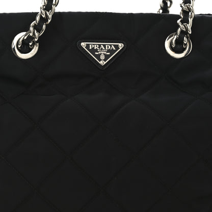 Prada Nylon Tessuto Impuntu Quilted Tote Black 7 of 9