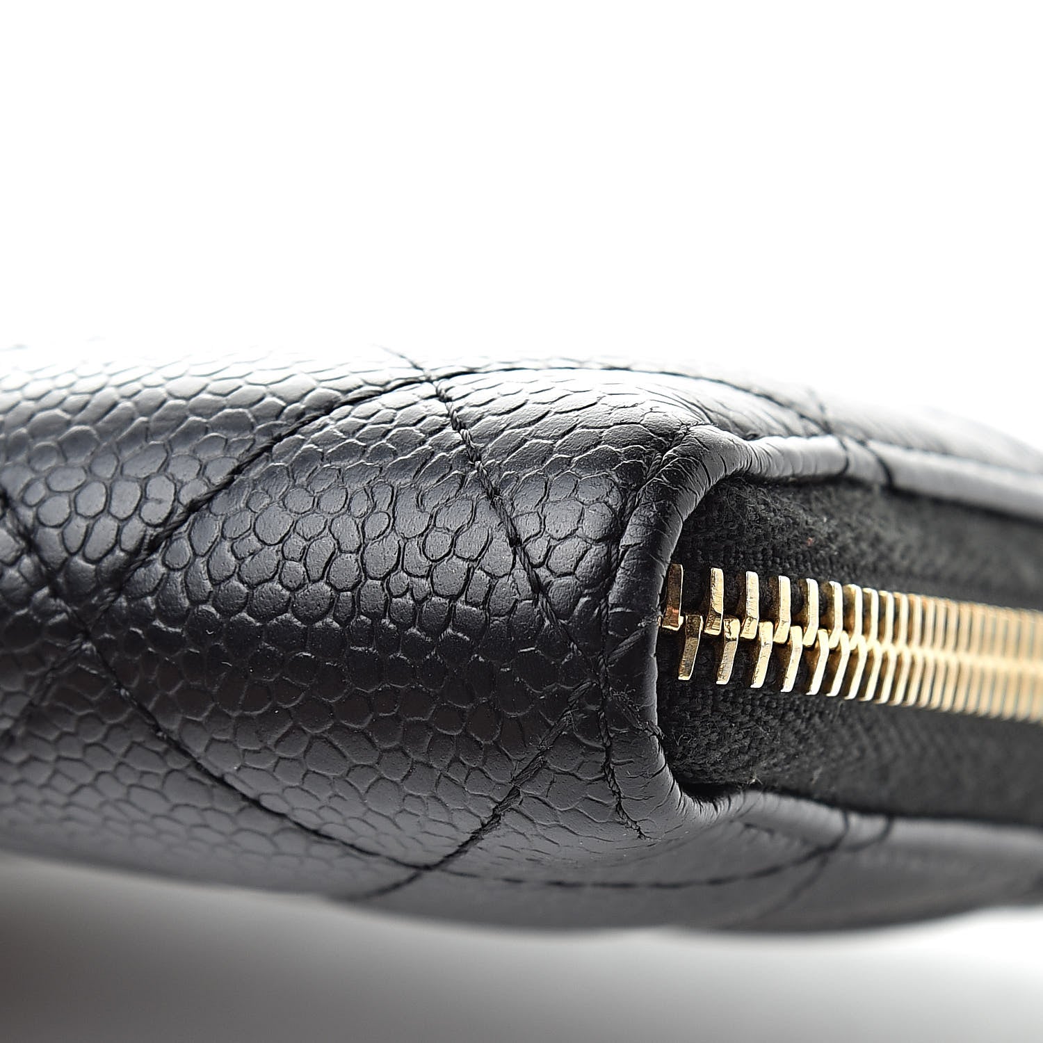 Chanel Caviar Quilted Large Gusset Zip Around Wallet Black 12 of 13