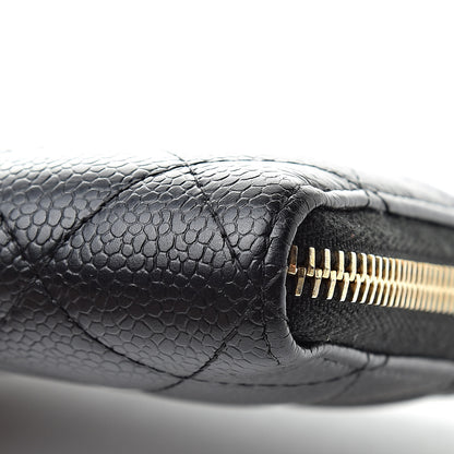 Chanel Caviar Quilted Large Gusset Zip Around Wallet Black 12 of 13