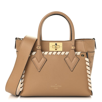 Louis Vuitton Calfskin Mahina Braided On My Side PM Arizona Brown 1 of 12