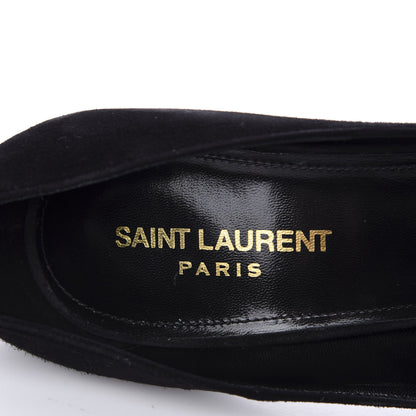 Saint Laurent Suede Calfskin Zoe Pumps 39 Black 6 of 10