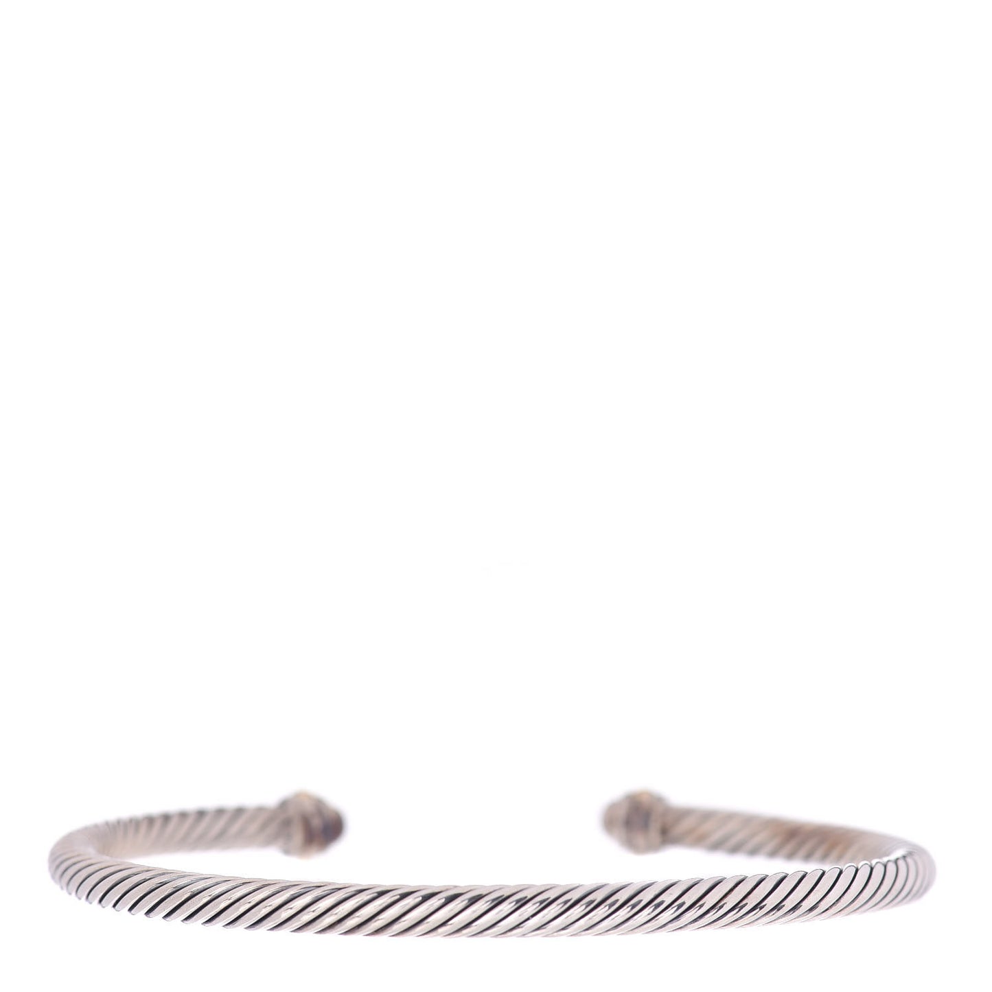 Sterling Silver 14K Yellow Gold 4mm Cable Classics Bracelet