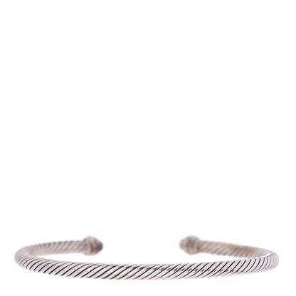 David Yurman Sterling Silver 14K Yellow Gold 4mm Cable Classics Bracelet 3 of 4