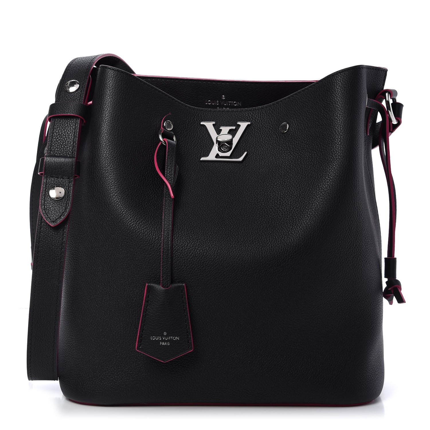 Louis Vuitton Calfskin Lockme Bucket Black 1 of 10