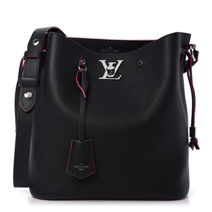Louis Vuitton Calfskin Lockme Bucket Black 1 of 10