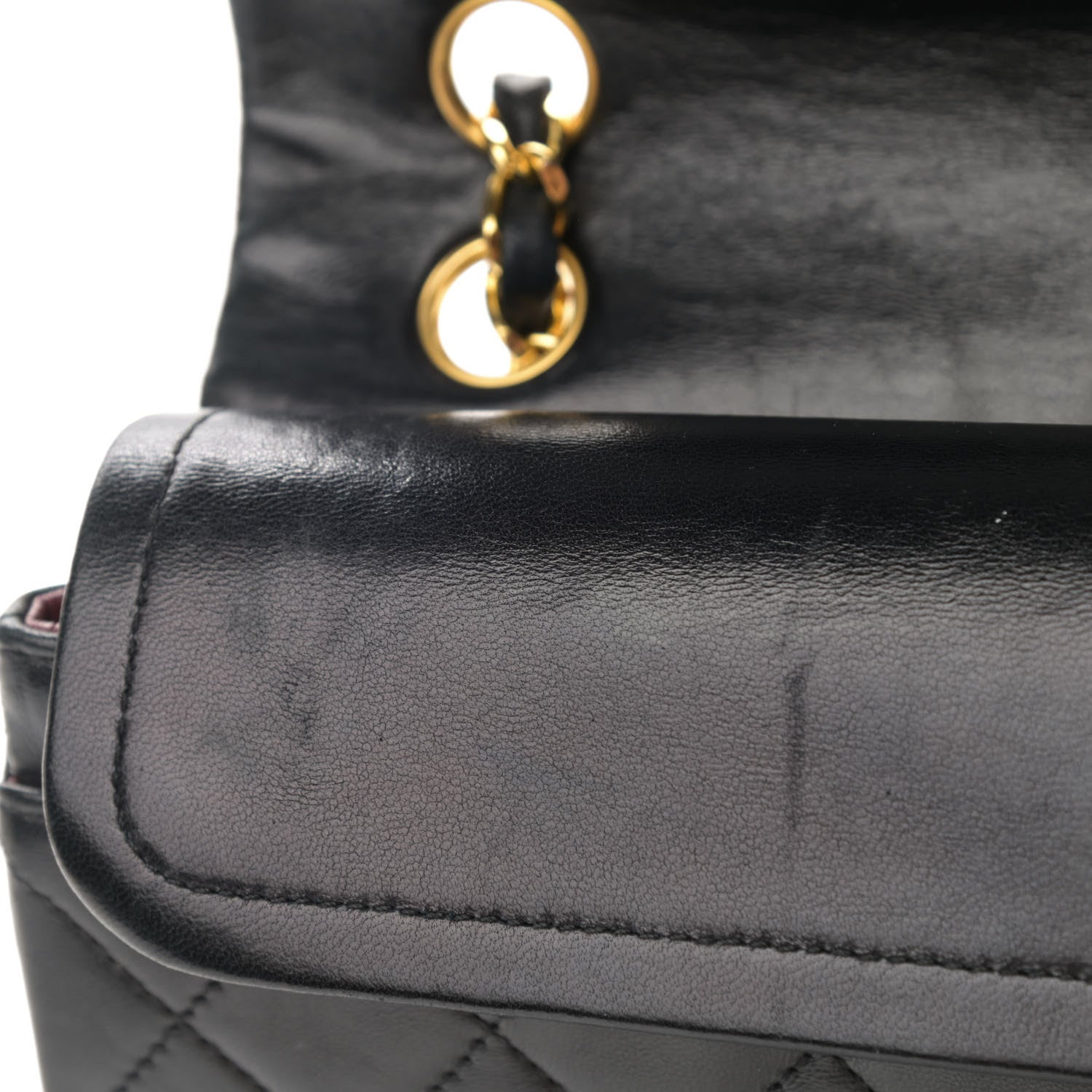 Chanel Lambskin Quilted Small Double Flap Black 12 of 13