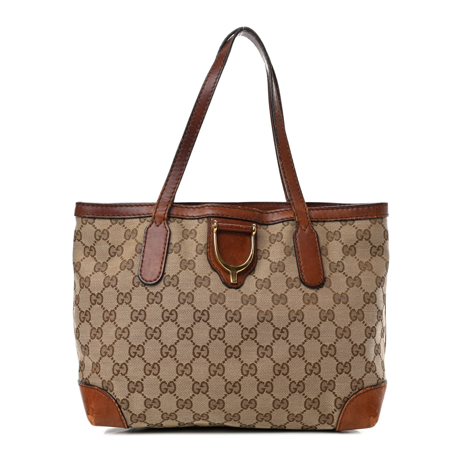 Gucci Monogram Stirrup Tote Tan 1 of 8