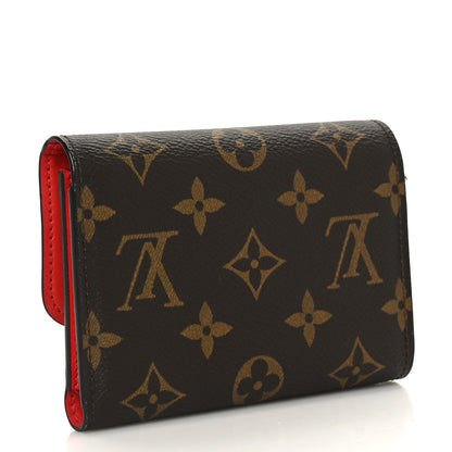 Louis Vuitton Monogram Flower Lock Compact Wallet Coquelicot 3 of 7