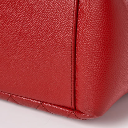 Chanel Caviar Quilted Grand Shopping Tote GST Red 13 of 13
