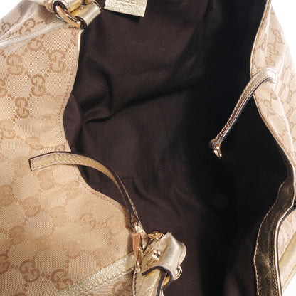 Gucci Monogram Large D Gold Shoulder Bag Metallic Gold 5 of 7