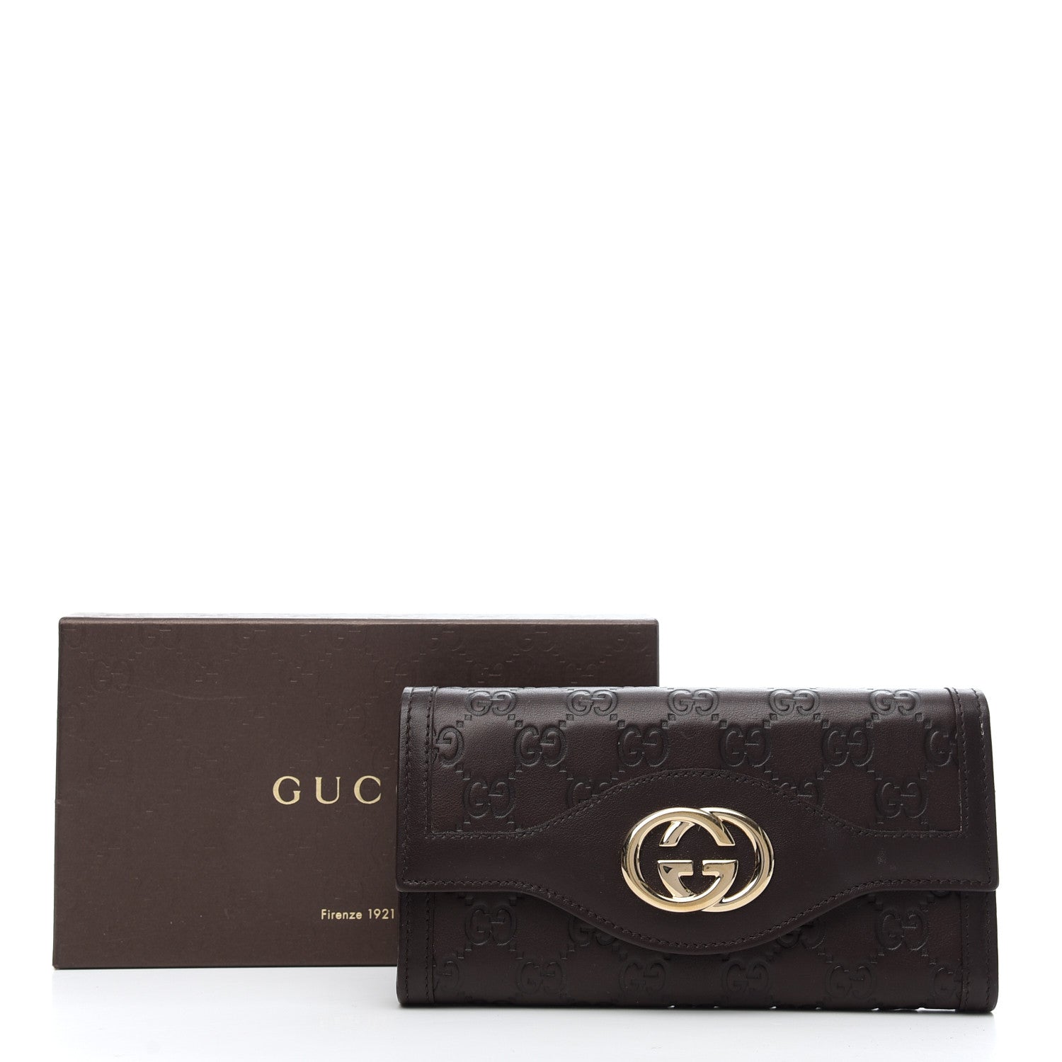 Gucci Guccissima Sukey Continental Wallet Chocolate 8 of 8