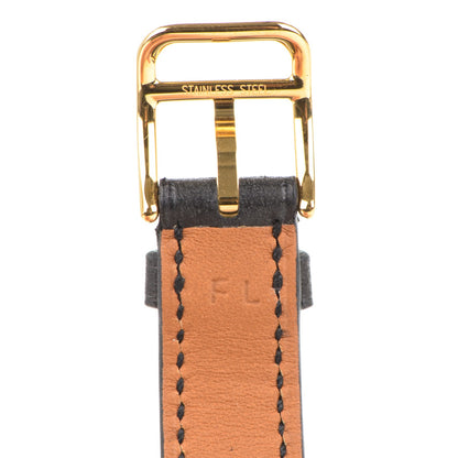Hermes Stainless Steel Barenia 20mm Kelly Cadena Double Tour Quartz Watch Noir 9 of 10
