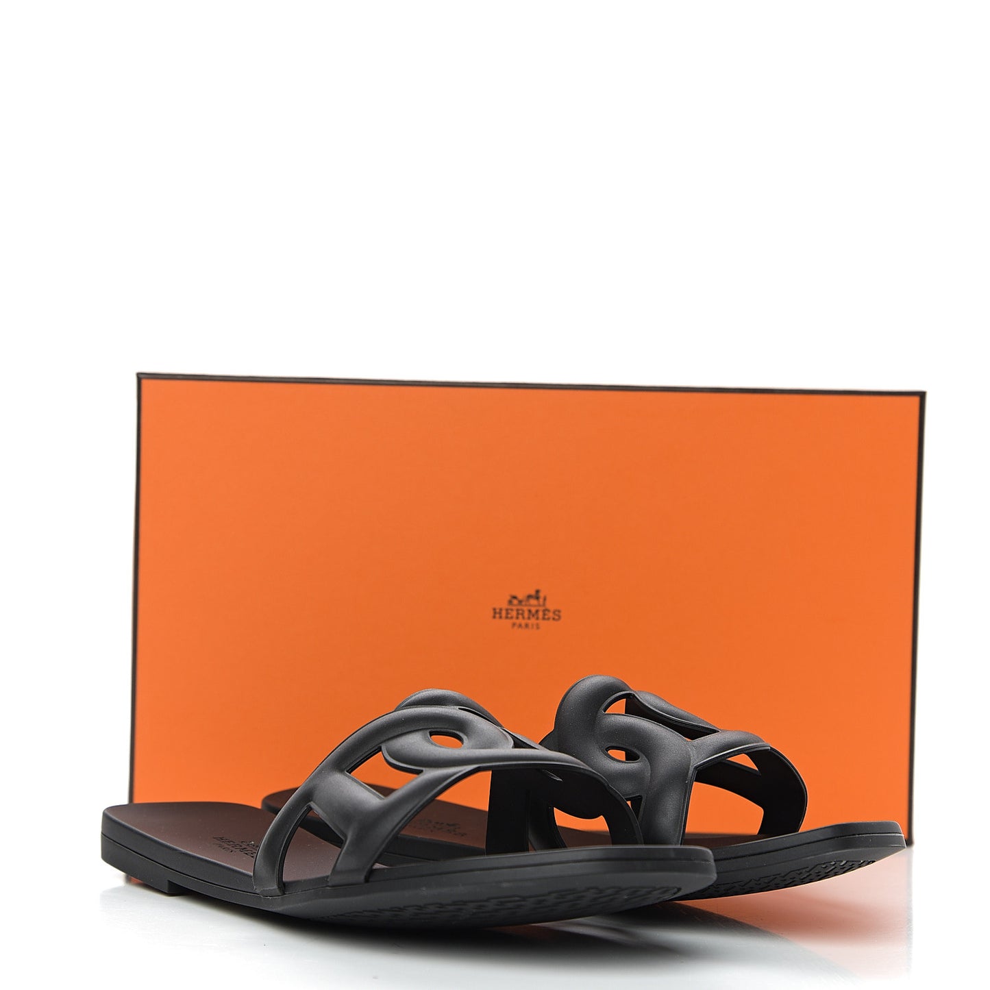 Rubber Aloha Sandals 38 Black
